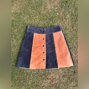 TopShop 100% Leather Suede Mini Skirt Size 6